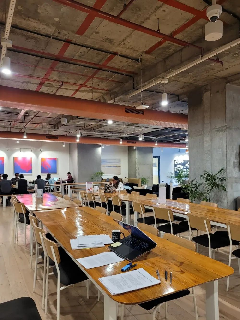 The shared coworking floor Pythrust works from in Gurugram